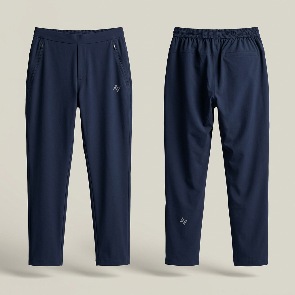 Front-and-back pants product showcase