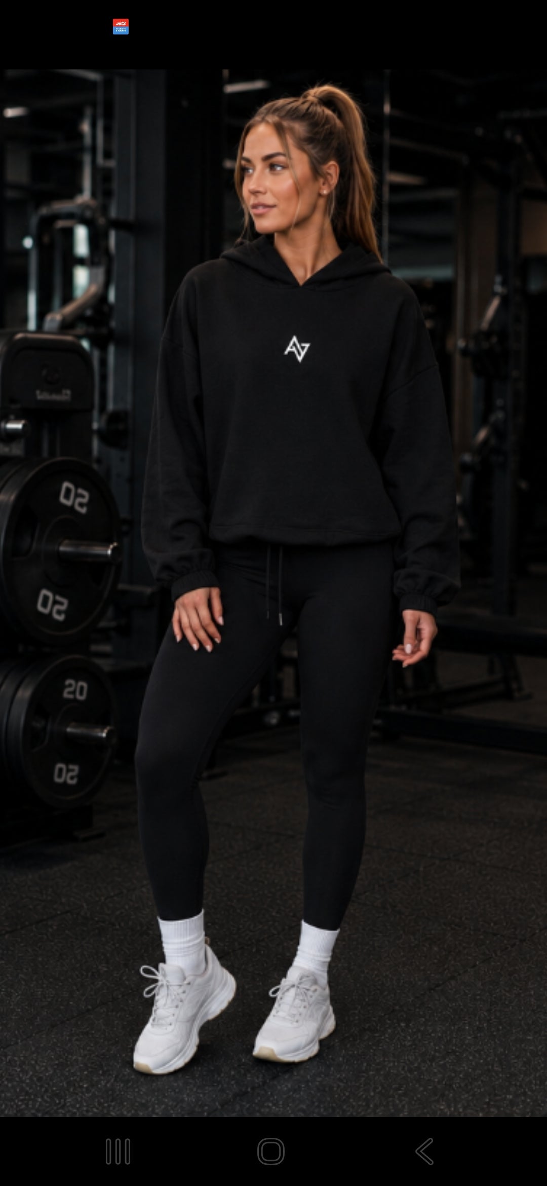 Womens Lux Crop Hoodie