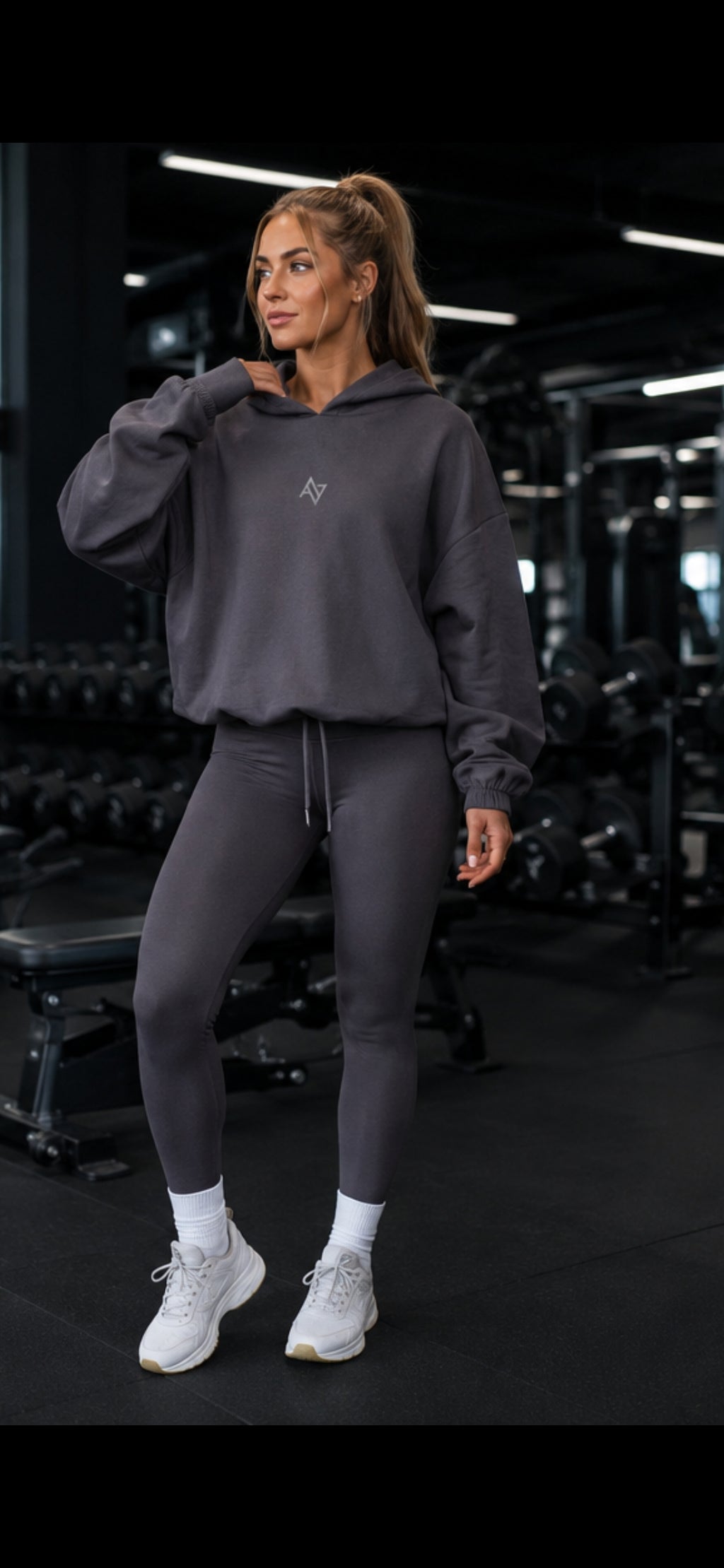 Womens Lux Crop Hoodie